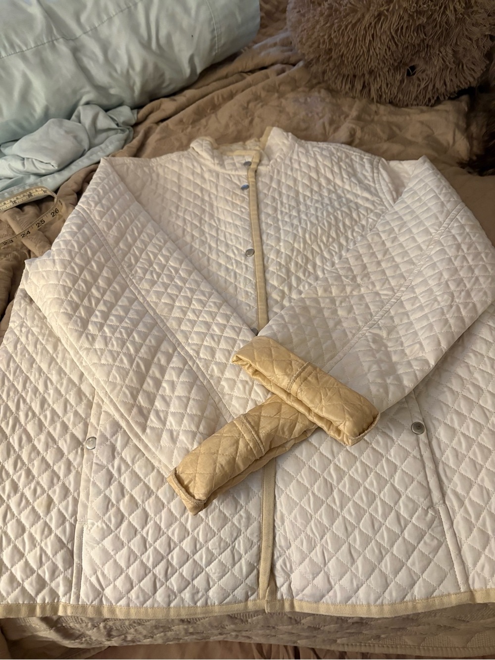 Liz Claiborne - Ivory Quilted Jacket - XL